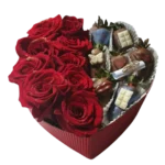 Corazón con flores